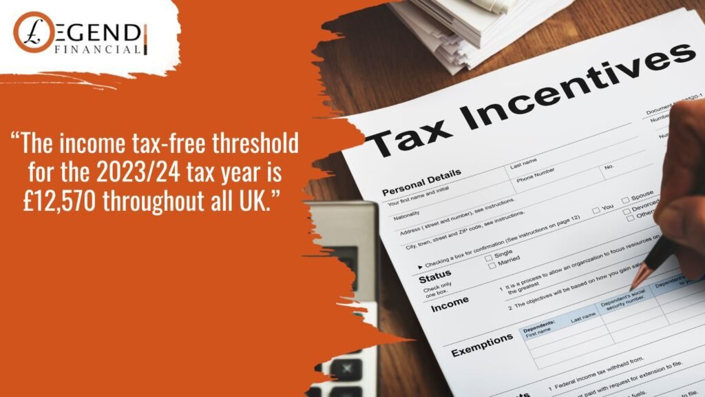 The income tax-free threshold for the 202324 tax year is £12,570 throughout all UK