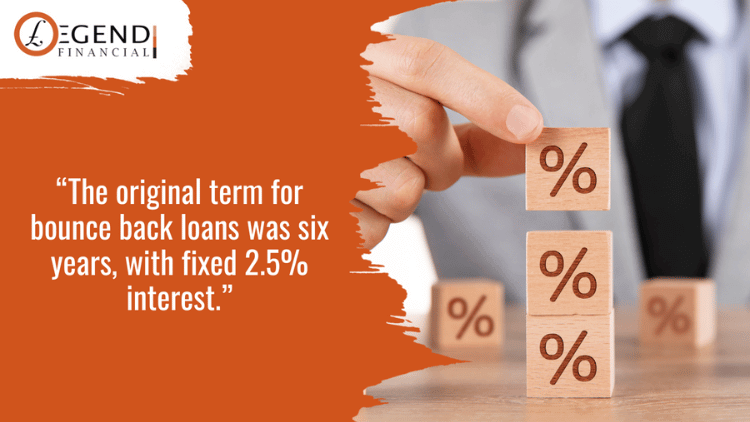 the original term for bounce back loans was six years, with fixed 2.5% interest.