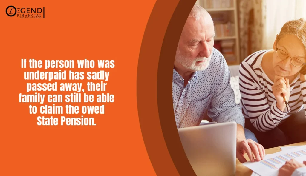 Family can claim underpaid State Pension if the recipient has passed away